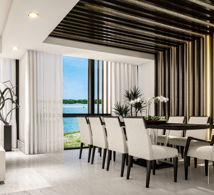 dining room rendering at forte luxe