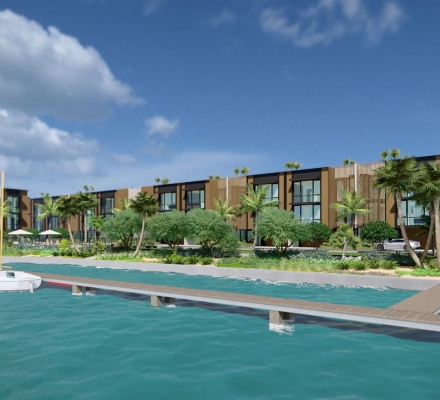 waterfront rendering of forte luxe