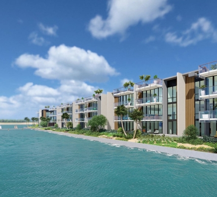 waterfront rendering of forte luxe