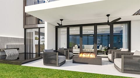 forte luxe residence terrace rendering