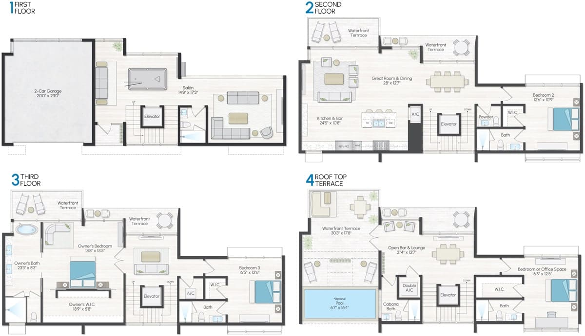 Residence D Floorplan at Forte Luxe