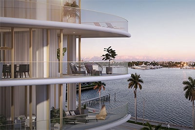 Forte Flagler West Pam Beach Penthouse Terraces over looking waterfront