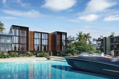 rendering of boat docked at forte luxe